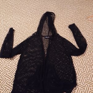 Catalina Mesh Dark Navy Zipup Hoodie. Never Worn!